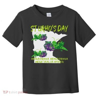 St Urhos Day Grasshopper Grapes Vineyard Gift Minnesota Map Toddler T-Shirt