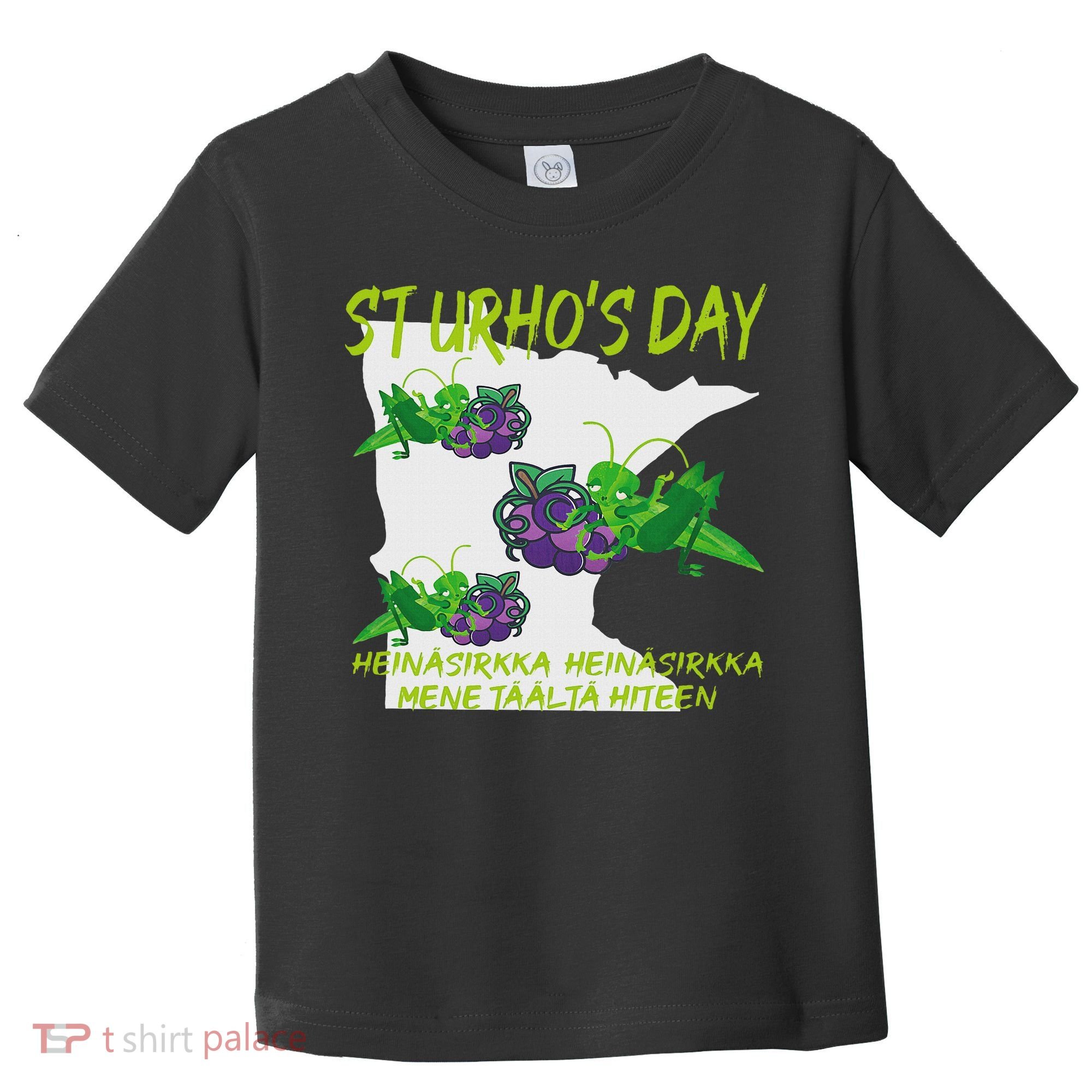St Urhos Day Grasshopper Grapes Vineyard Gift Minnesota Map Toddler T-Shirt