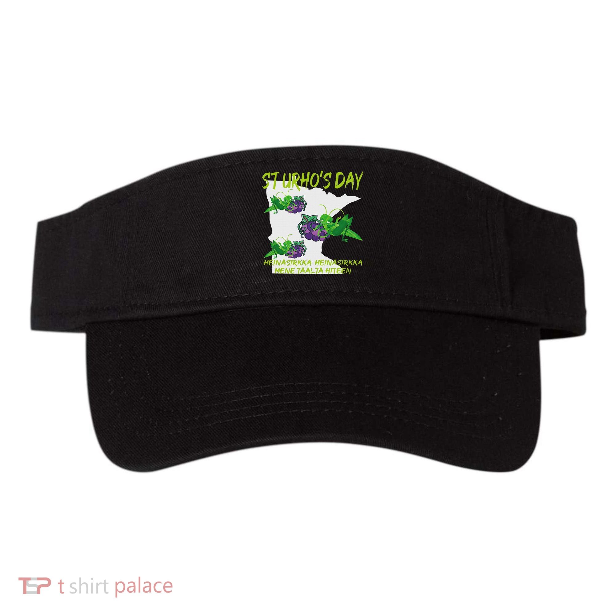 St Urhos Day Grasshopper Grapes Vineyard Gift Minnesota Map Visor