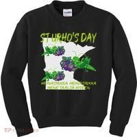 St Urhos Day Grasshopper Grapes Vineyard Gift Minnesota Map Kids Sweatshirt thumb 0