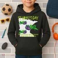 St Urhos Day Grasshopper Grapes Vineyard Gift Minnesota Map Kids Hoodie thumb 2