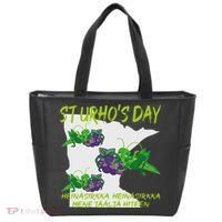St Urhos Day Grasshopper Grapes Vineyard Gift Minnesota Map Tote Bag thumb 0