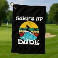 SurfS Up Dude Golf Towel thumb 1