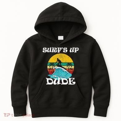 SurfS Up Dude Kids Hoodie