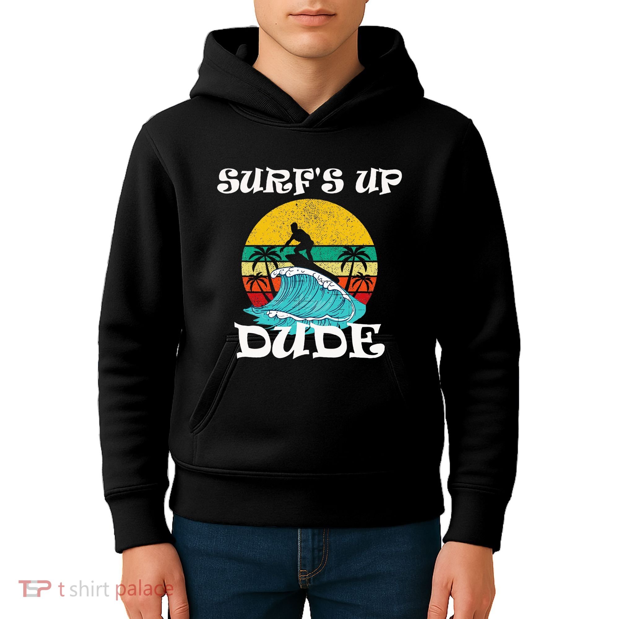 SurfS Up Dude Kids Hoodie