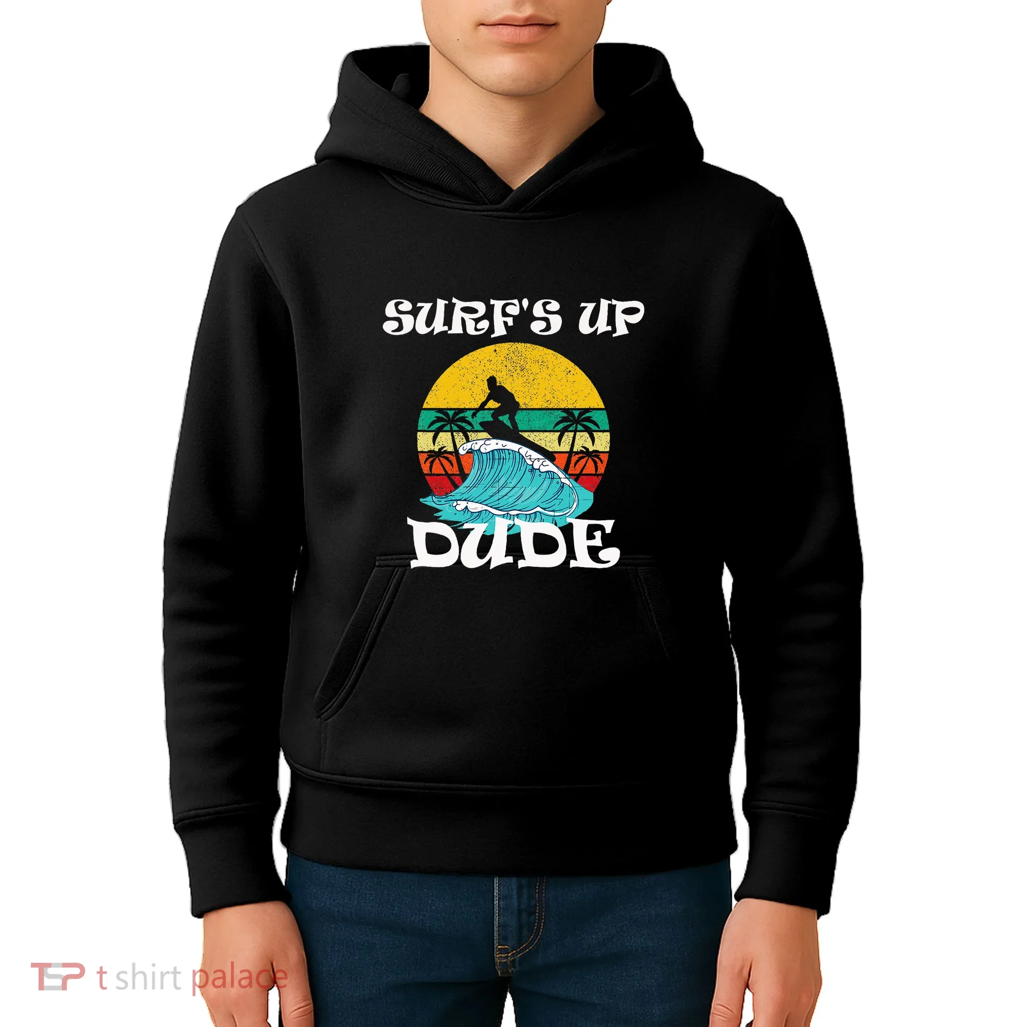 SurfS Up Dude Kids Hoodie