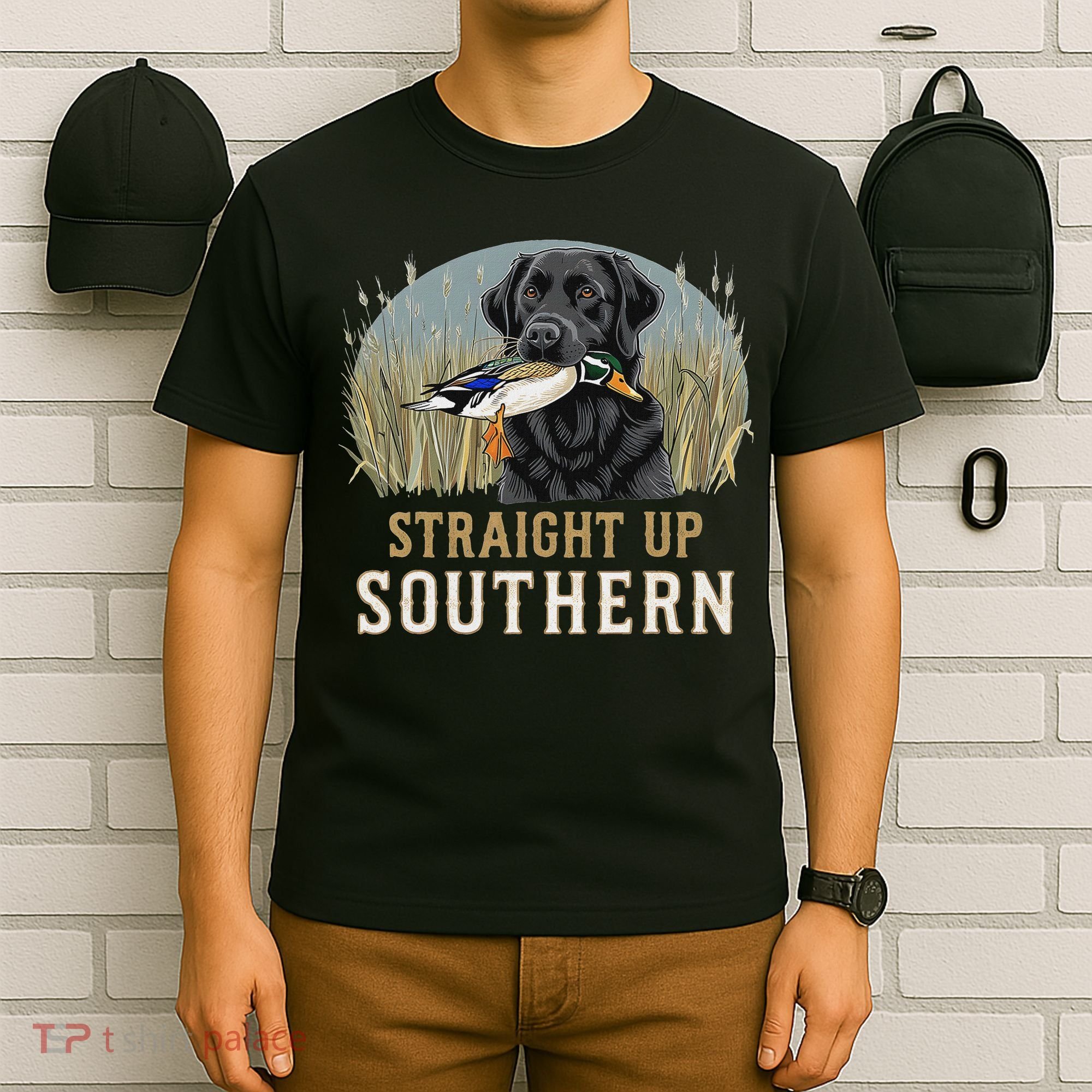 Straight Up Dog Hunting Duck Southern Hunting T-Shirt