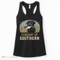 Straight Up Dog Hunting Duck Southern Hunting Women's Tank Top thumb 0