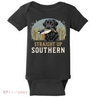 Straight Up Dog Hunting Duck Southern Hunting Baby Bodysuit thumb 0