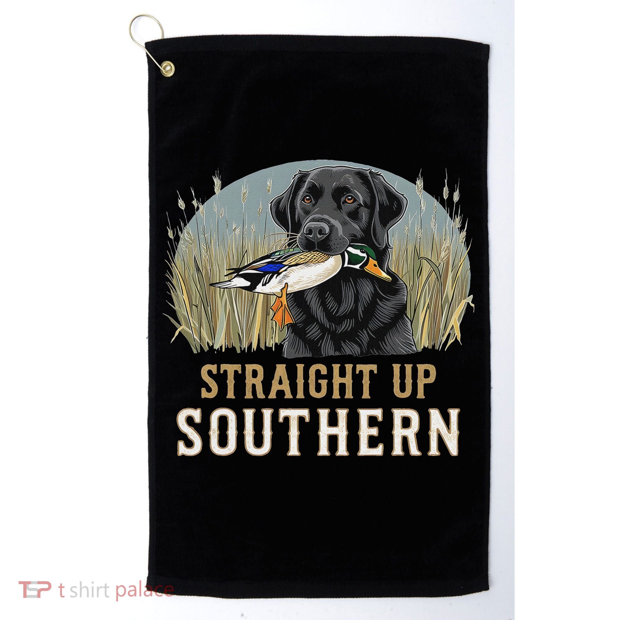 Straight Up Dog Hunting Duck Southern Hunting Golf Towel