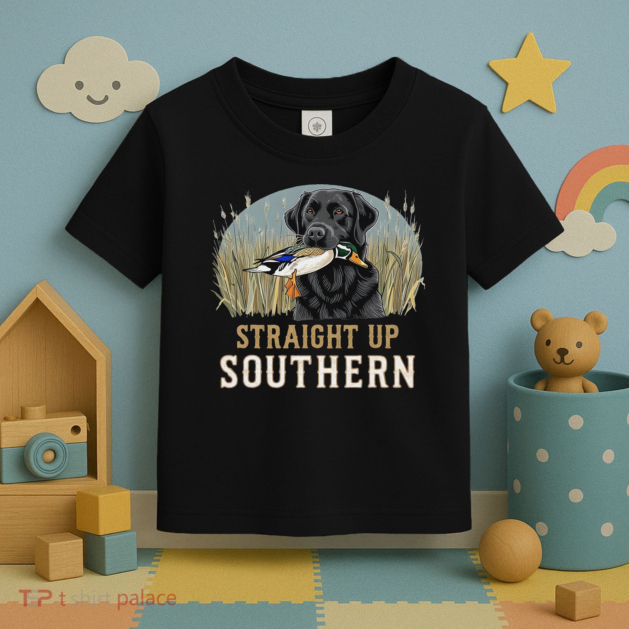 Straight Up Dog Hunting Duck Southern Hunting Toddler T-Shirt