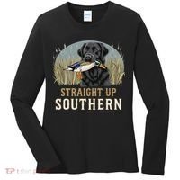 Straight Up Dog Hunting Duck Southern Hunting Women's Long Sleeve Shirt thumb 0