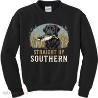 Straight Up Dog Hunting Duck Southern Hunting Kids Sweatshirt thumb 0
