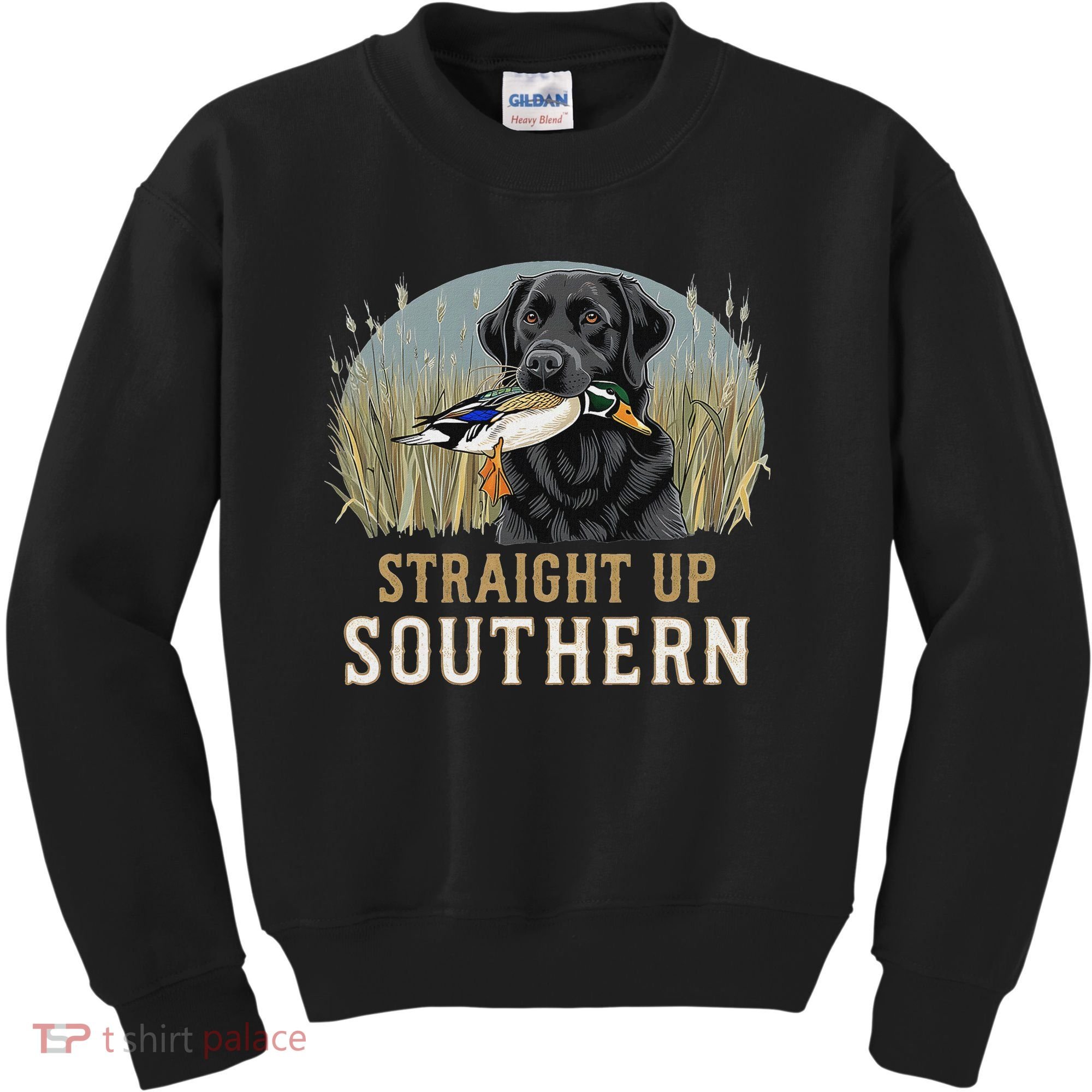 Straight Up Dog Hunting Duck Southern Hunting Kids Sweatshirt