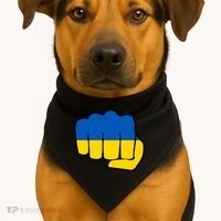 Support Ukraine Flag Fist USA-Made Doggie Bandana thumb 1