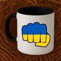 Support Ukraine Flag Fist Coffee Mug thumb 2