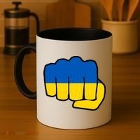 Support Ukraine Flag Fist Coffee Mug thumb 4