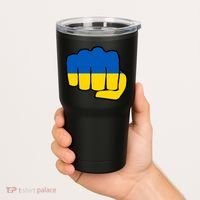 Support Ukraine Flag Fist Tumbler thumb 2