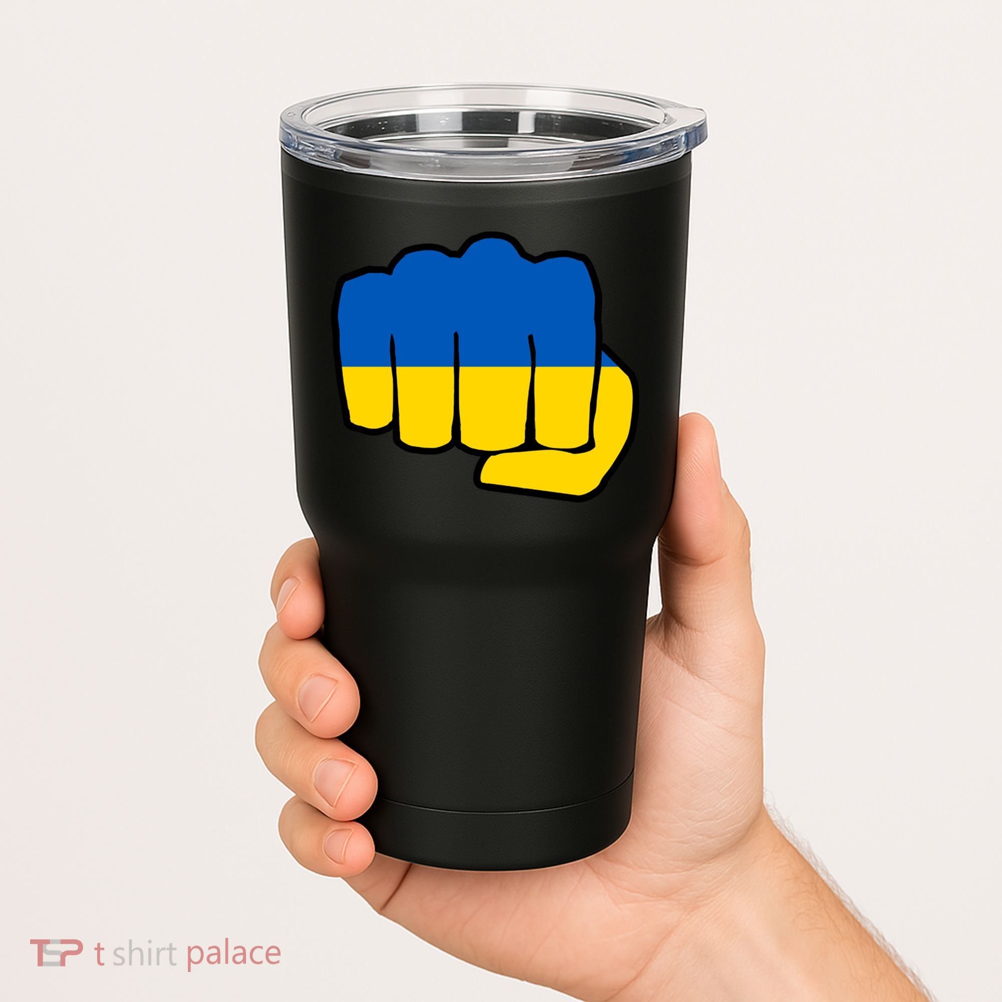 Support Ukraine Flag Fist Tumbler