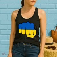Support Ukraine Flag Fist Women's Tank Top thumb 2