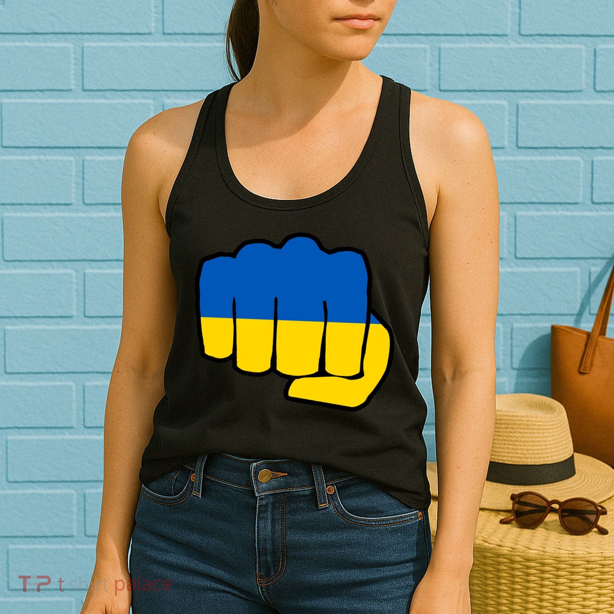 Support Ukraine Flag Fist Women's Tank Top