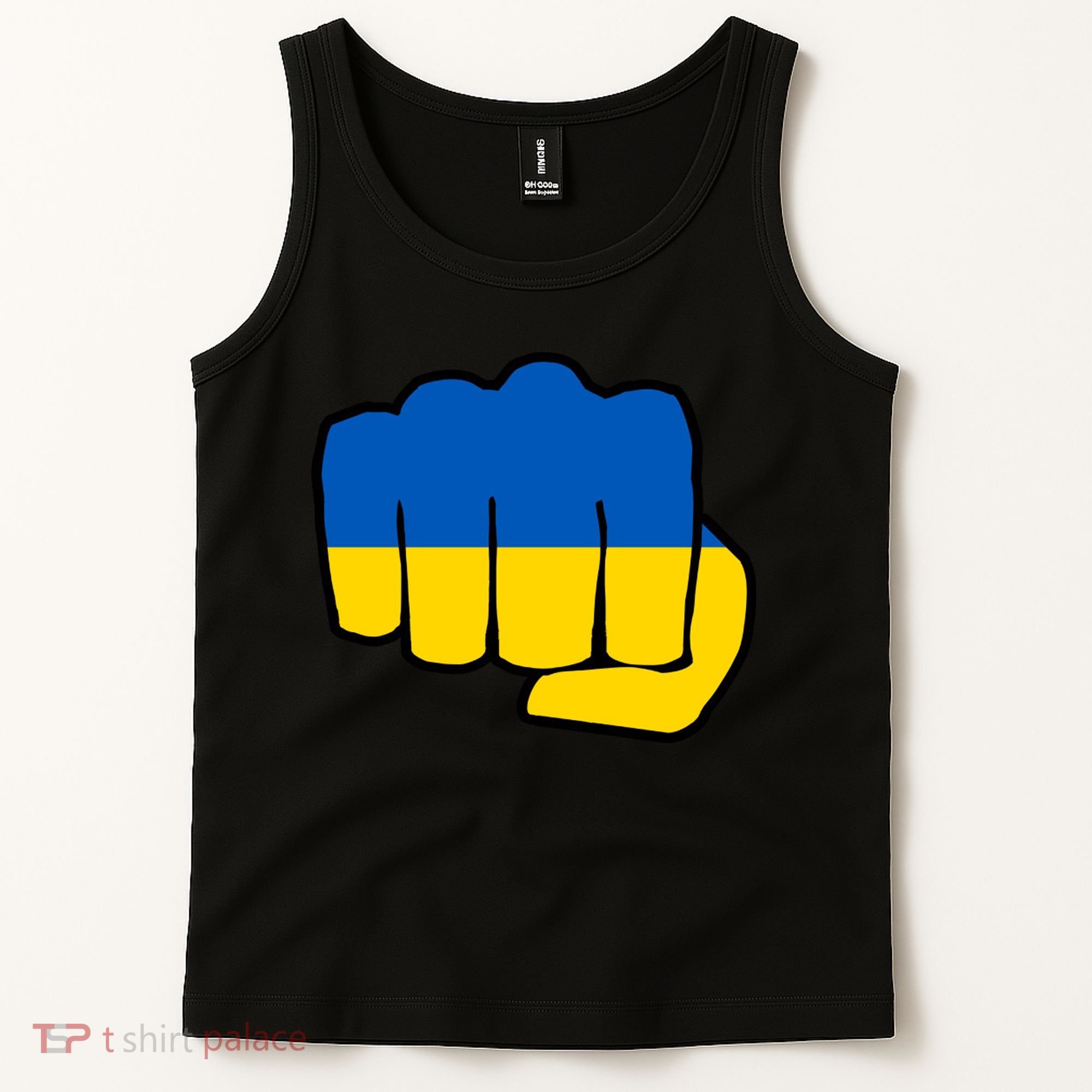 Support Ukraine Flag Fist Tank Top