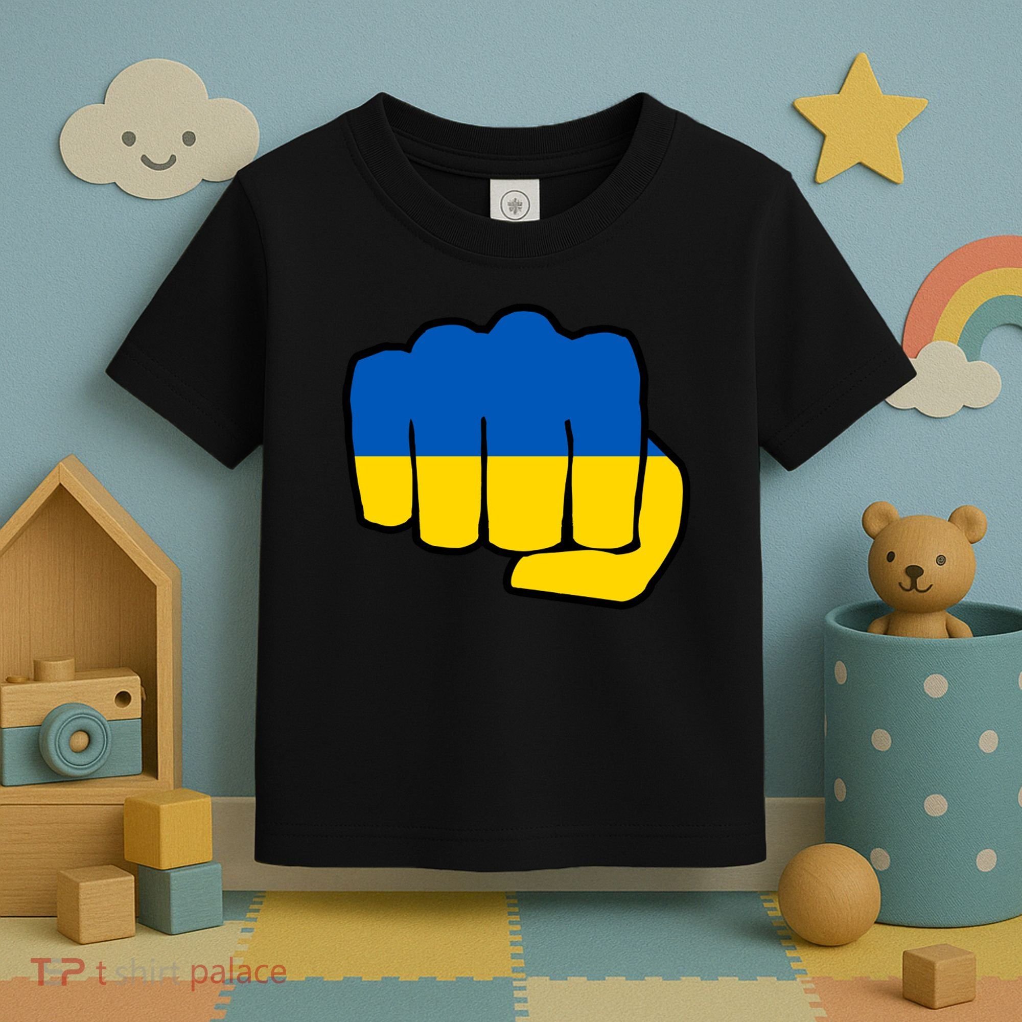 Support Ukraine Flag Fist Toddler T-Shirt