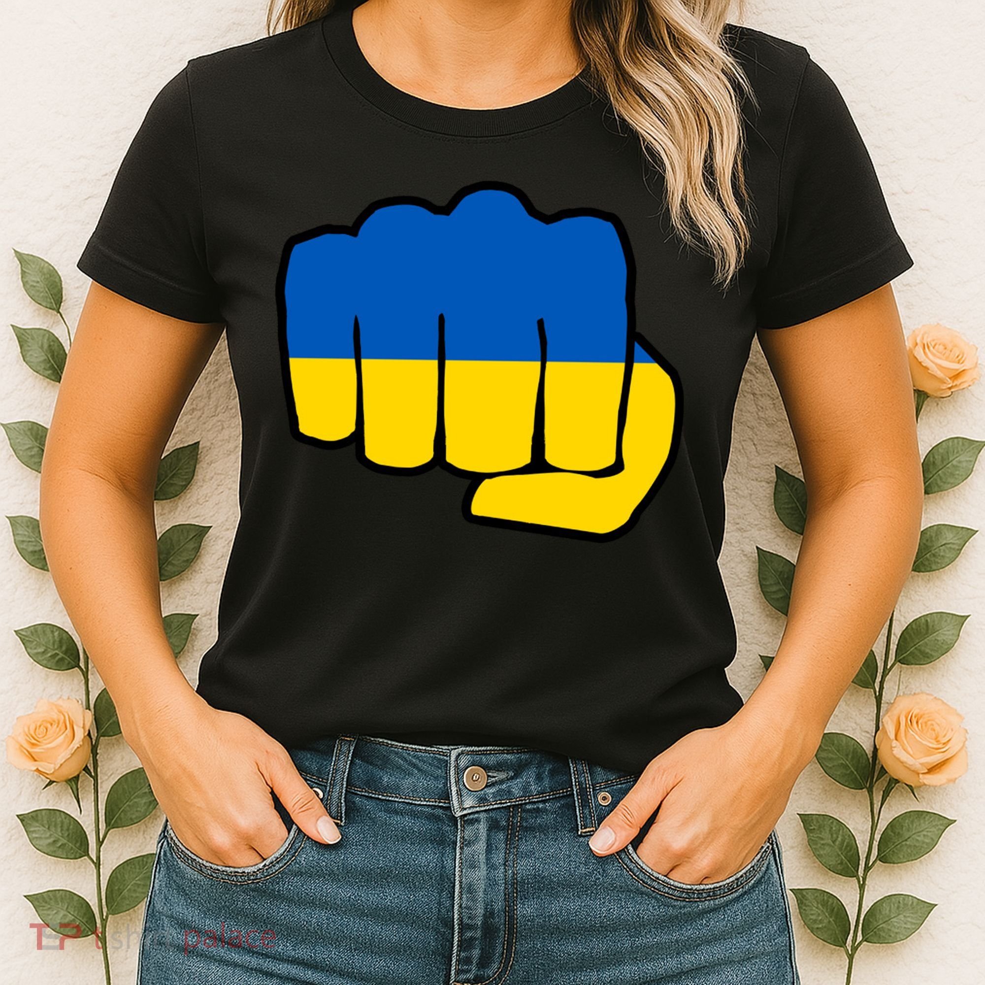 Support Ukraine Flag Fist Women's T-Shirt
