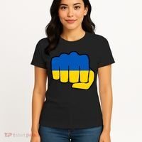 Support Ukraine Flag Fist Women's T-Shirt thumb 4