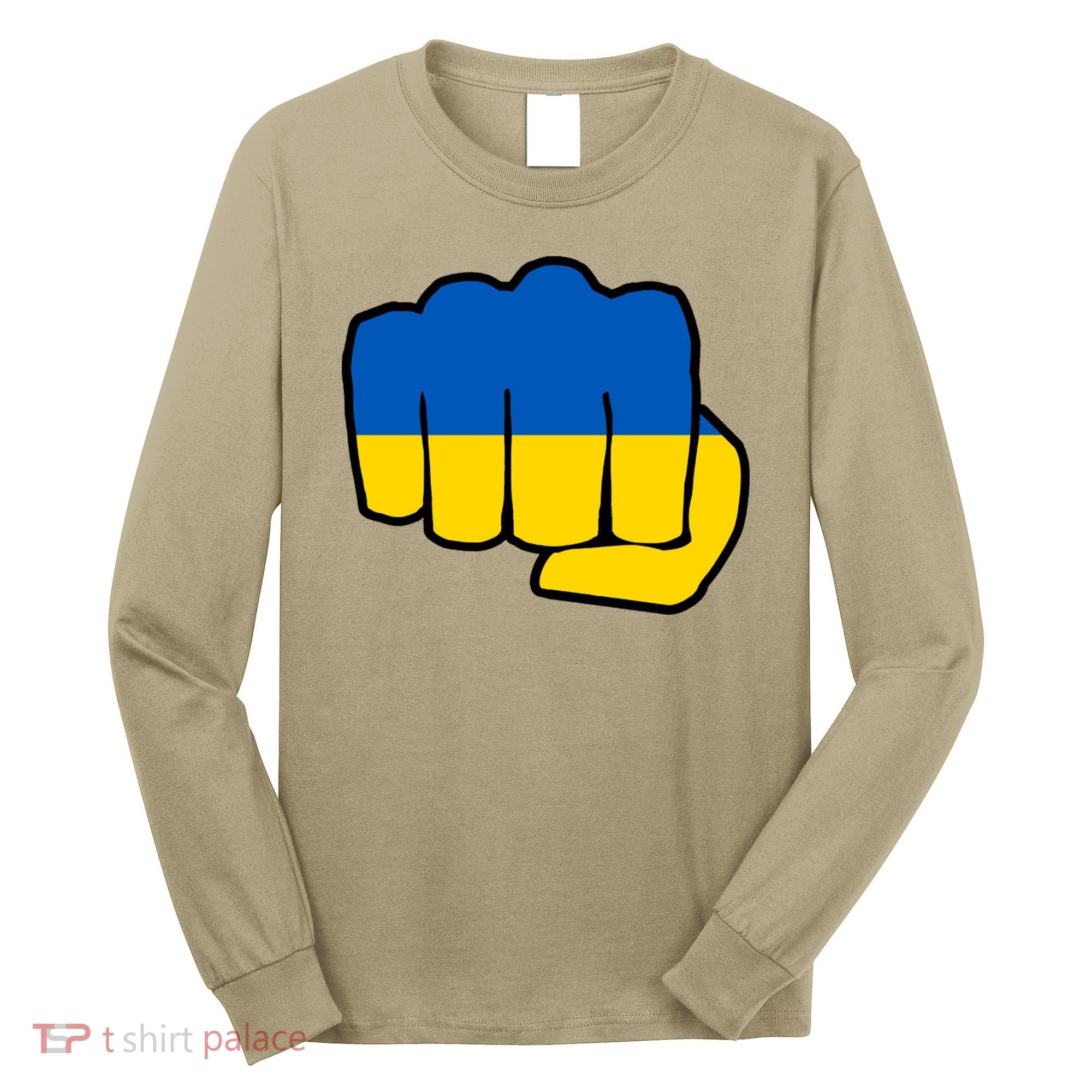 Support Ukraine Flag Fist Long Sleeve Shirt