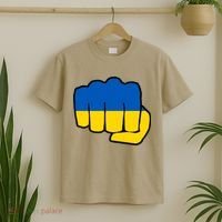 Support Ukraine Flag Fist T-Shirt thumb 2