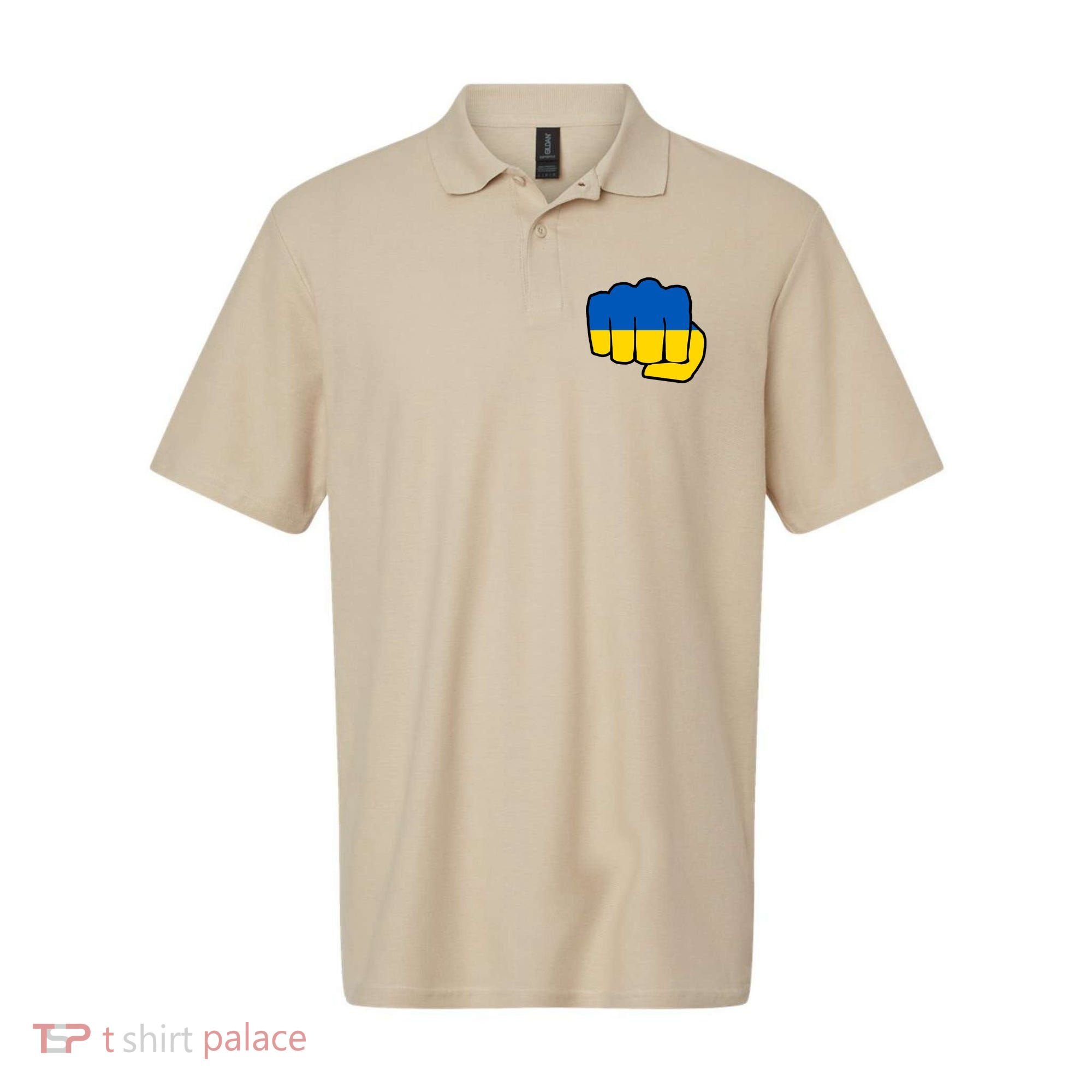 Support Ukraine Flag Fist Polo