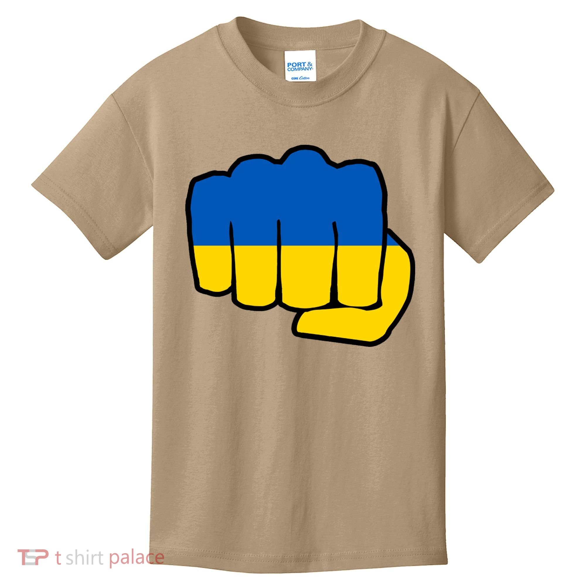 Support Ukraine Flag Fist Kids T-Shirt