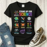 Stand Up For Science Is Life Magic Is Real Women's T-Shirt thumb 3