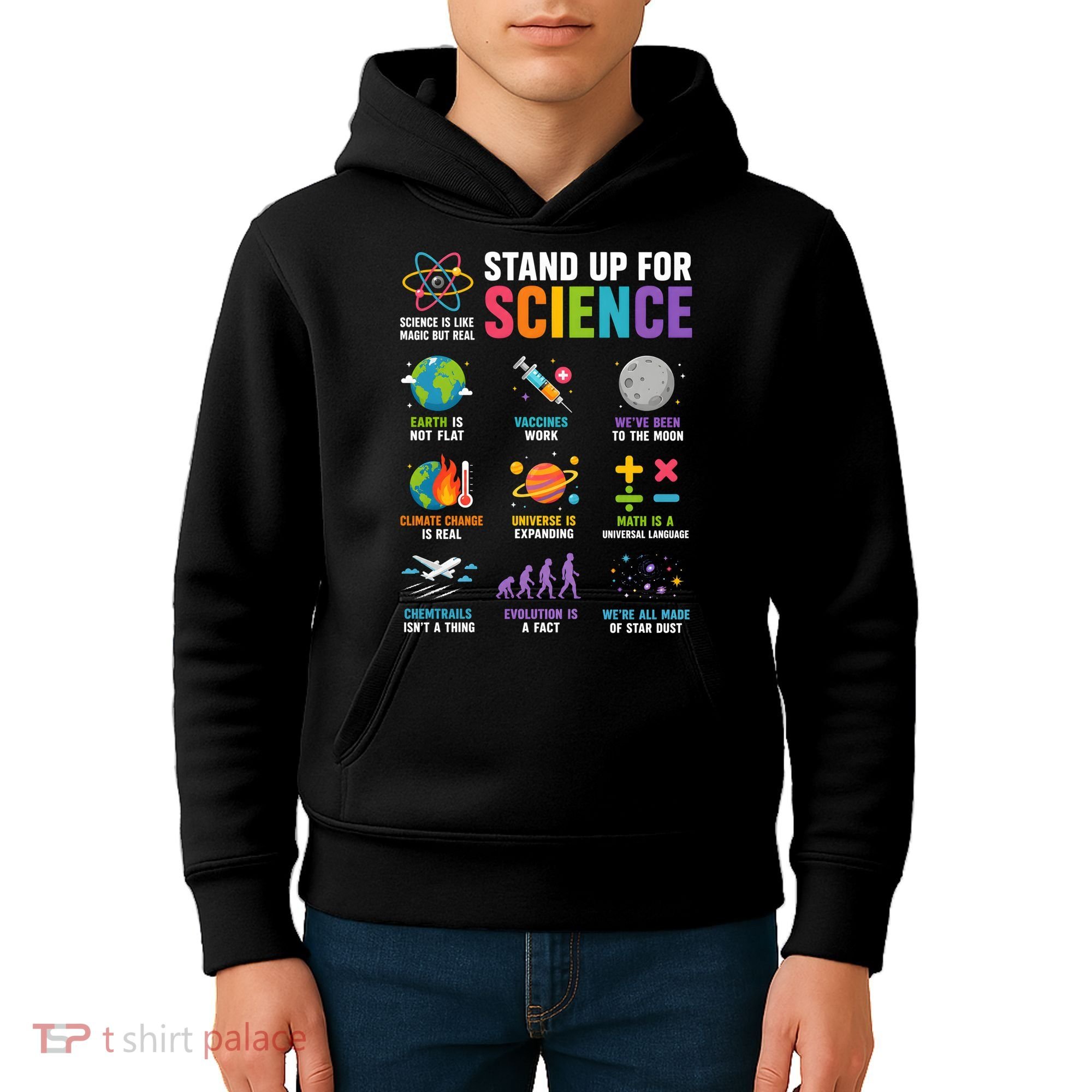 Stand Up For Science Is Life Magic Is Real Kids Hoodie