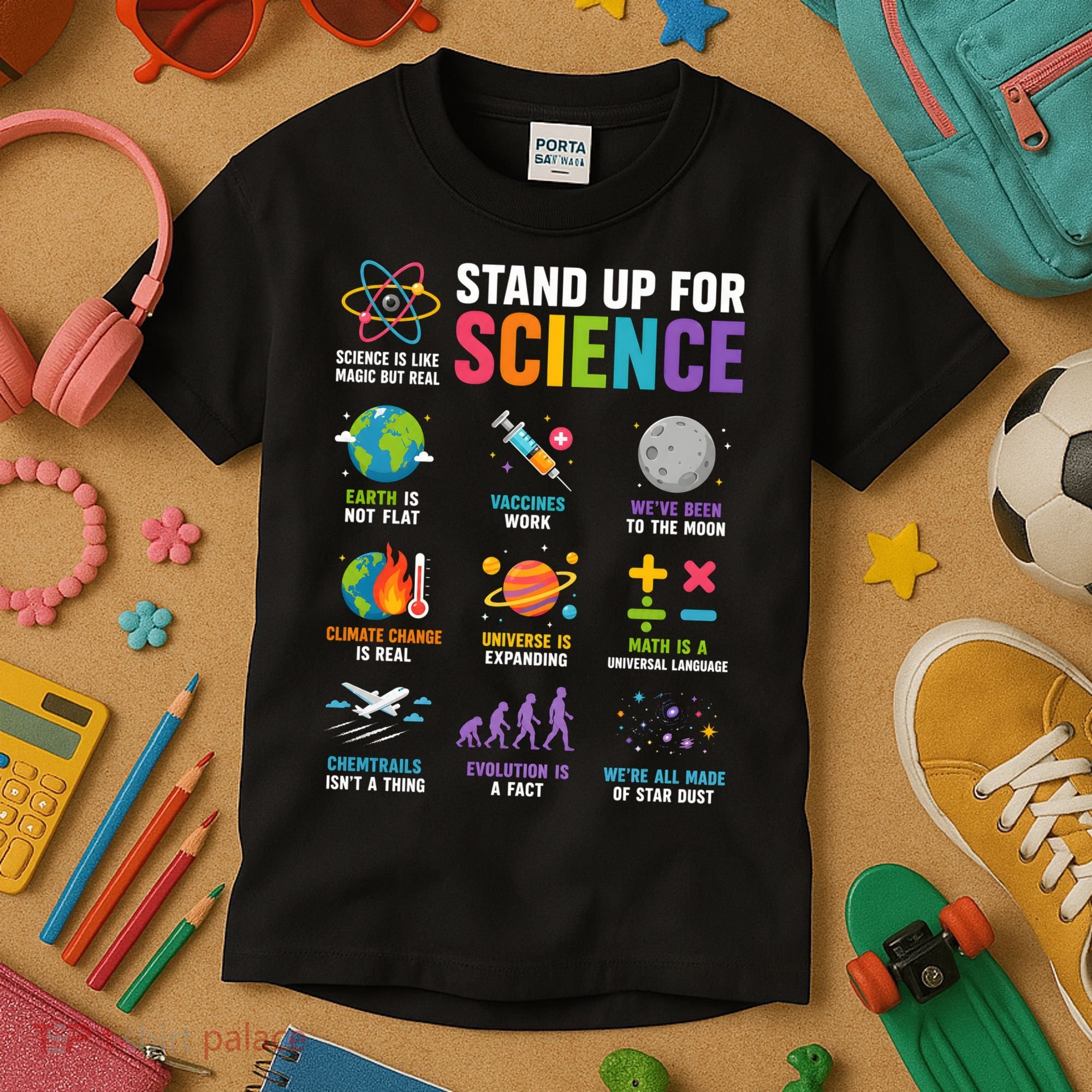 Stand Up For Science Is Life Magic Is Real Kids T-Shirt