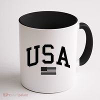 Simplified USA Flag Sports Fan Varsity Coffee Mug thumb 1