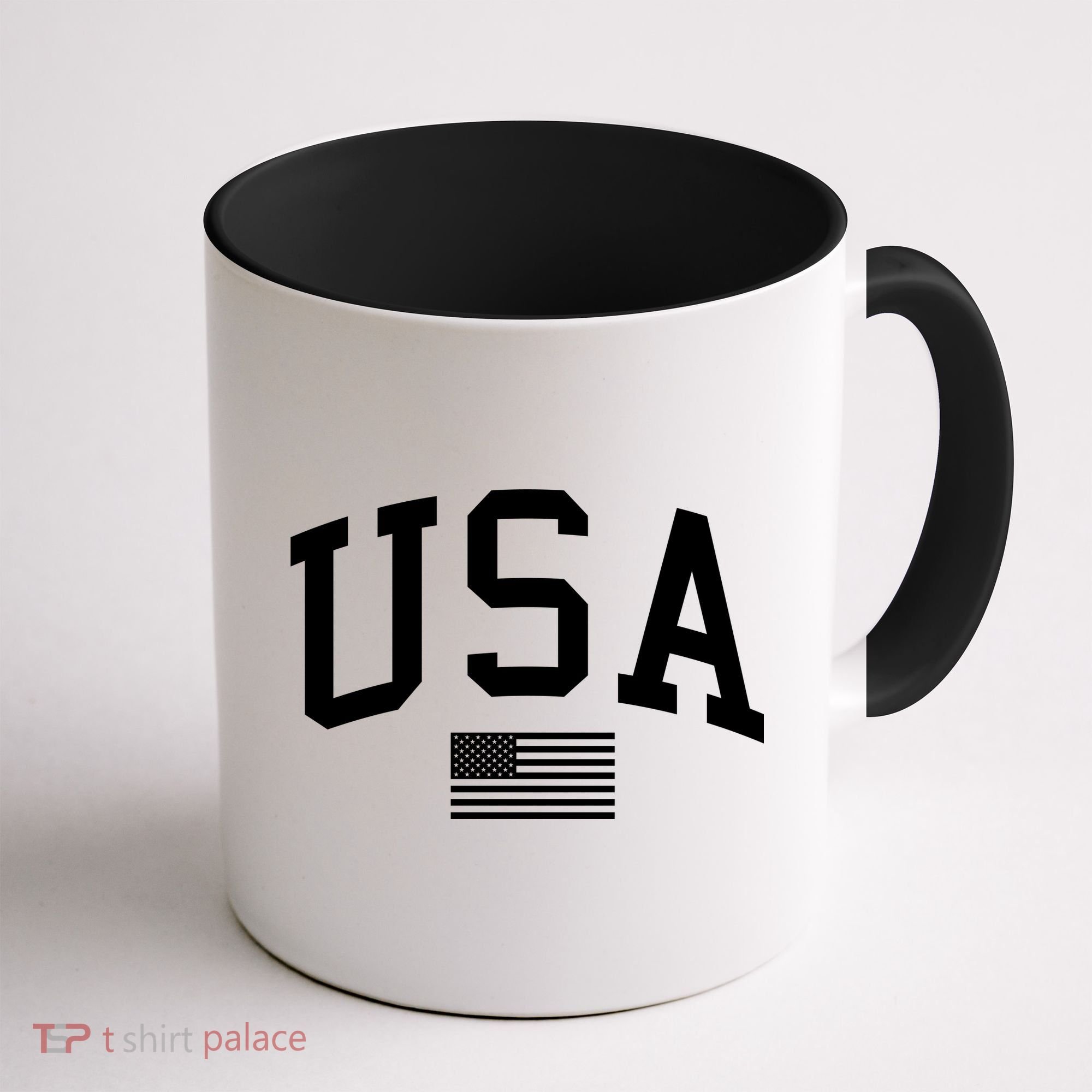 Simplified USA Flag Sports Fan Varsity Coffee Mug