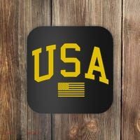 Simplified USA Flag Sports Fan Varsity Coaster thumb 0