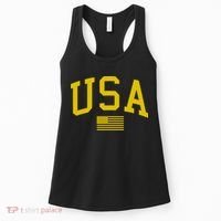 Simplified USA Flag Sports Fan Varsity Women's Tank Top thumb 0