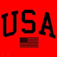 Simplified USA Flag Sports Fan Varsity Santa Hat thumb 1