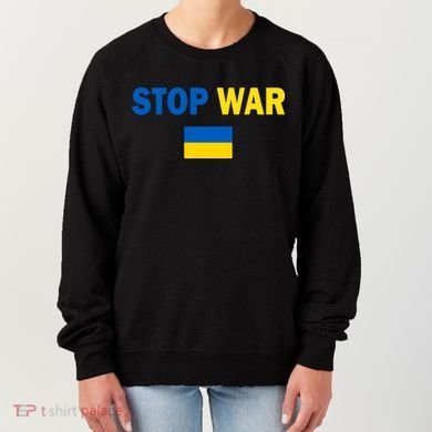 Support Ukraine Flag Stop War Women's Sweatshirt