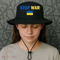 Support Ukraine Flag Stop War Bucket Hat thumb 3