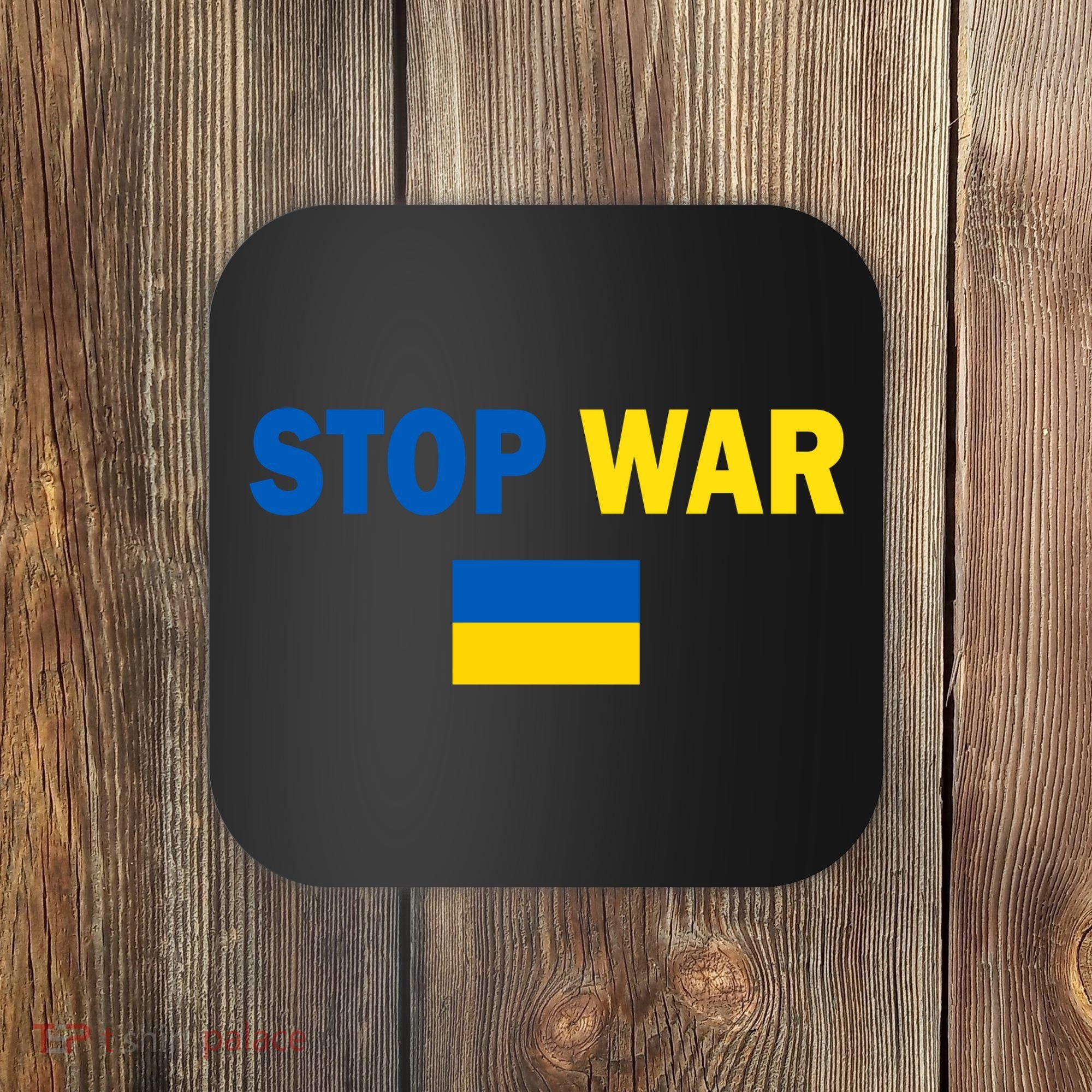 Support Ukraine Flag Stop War Coaster