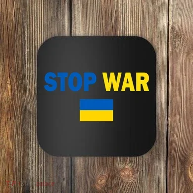 Support Ukraine Flag Stop War Coaster
