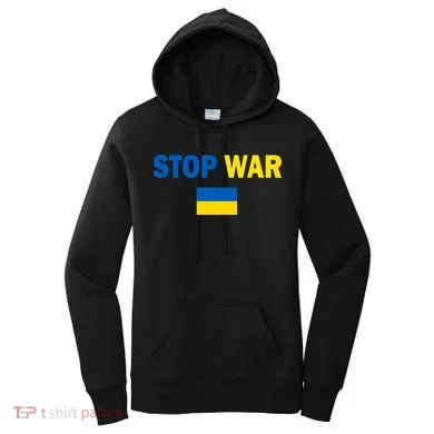 Support Ukraine Flag Stop War Women's Hoodie