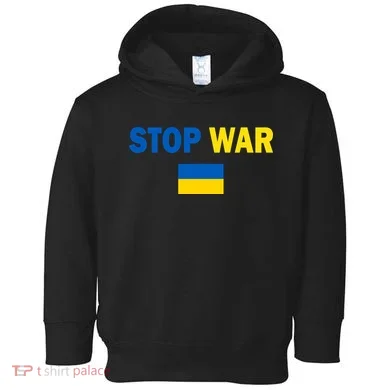 Support Ukraine Flag Stop War Toddler Hoodie