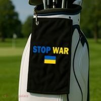Support Ukraine Flag Stop War Golf Towel thumb 2