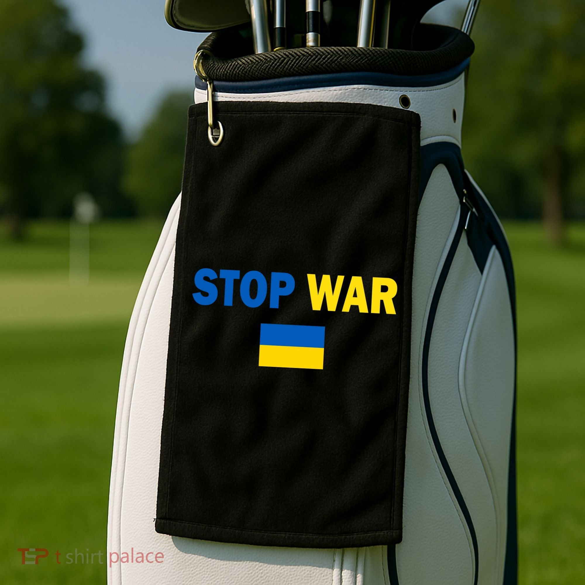 Support Ukraine Flag Stop War Golf Towel