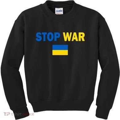 Support Ukraine Flag Stop War Kids Sweatshirt